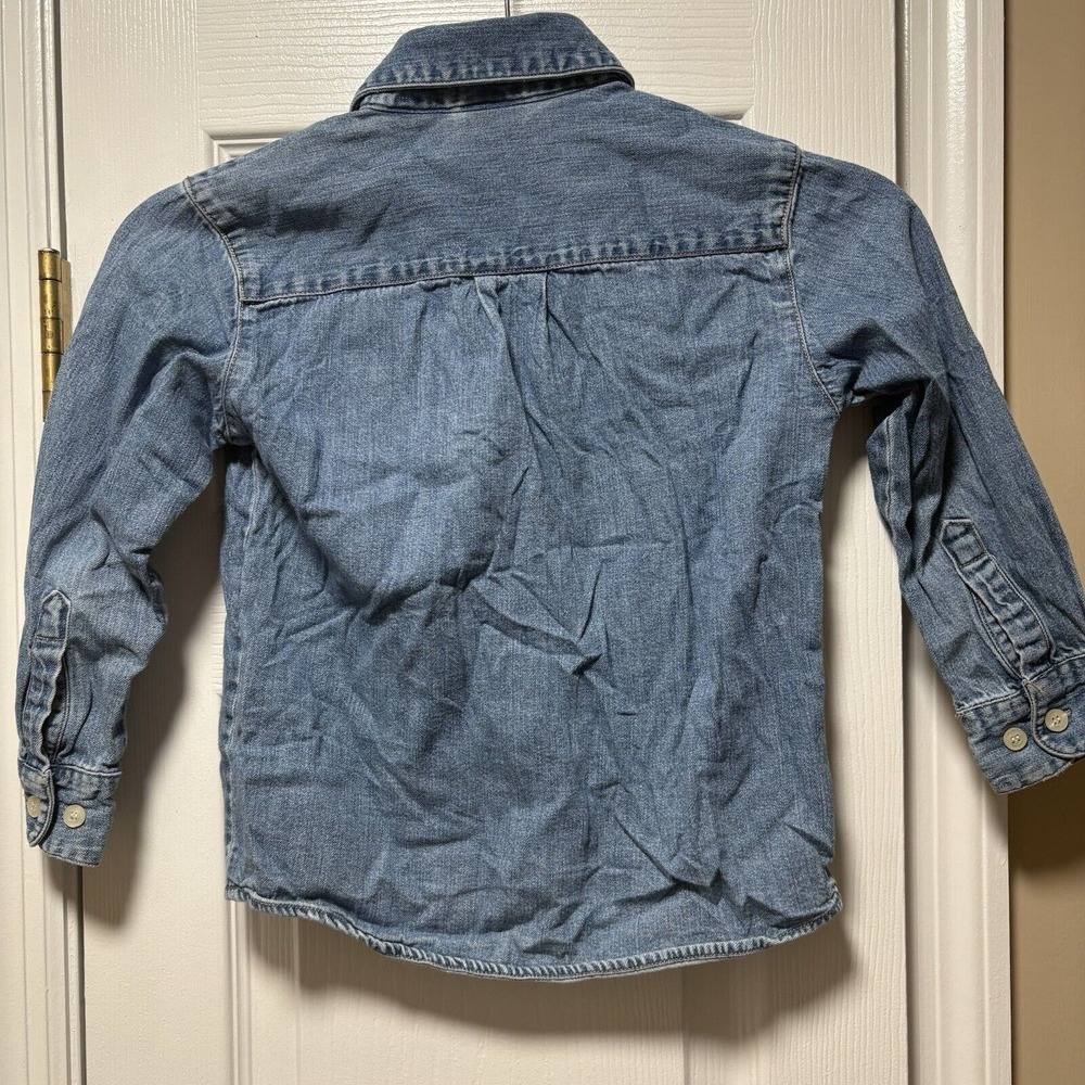 Vintage Scooby Doo Denim Button Up Shirt Warner Bros 1998 Kids Size Sm - Picture 3 of 5